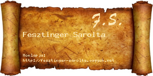 Fesztinger Sarolta névjegykártya
